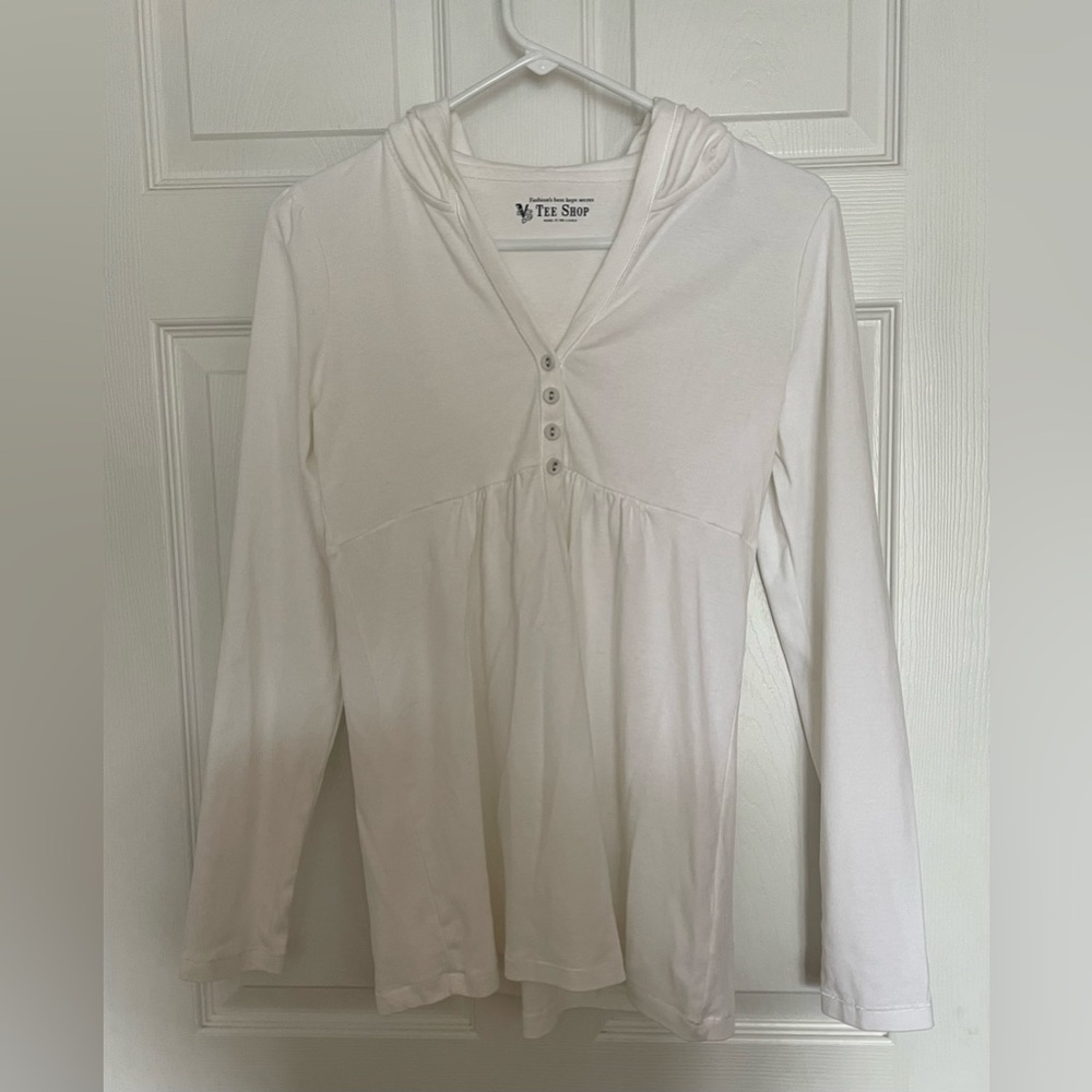 Victoria’s Secret hooded henley-style long-sleeve shirt
